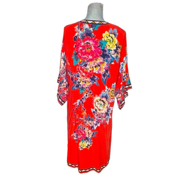 Flying Tomato Anthropologie  Sz M-L Floral Print  Kimono Cardigan Duster Top - Picture 3 of 10